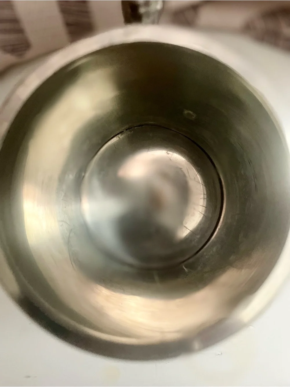 Pewter Tankard Mug with Decorative Fox Handle - Silver